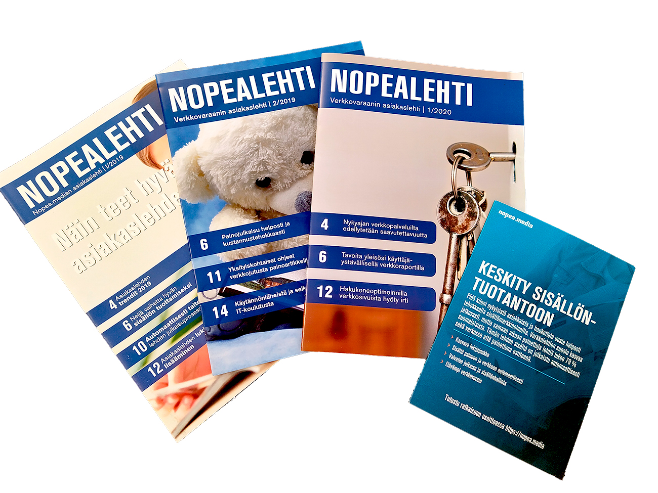 Nopea.medialla luodut painetut julkaisut - jäsenlehdet