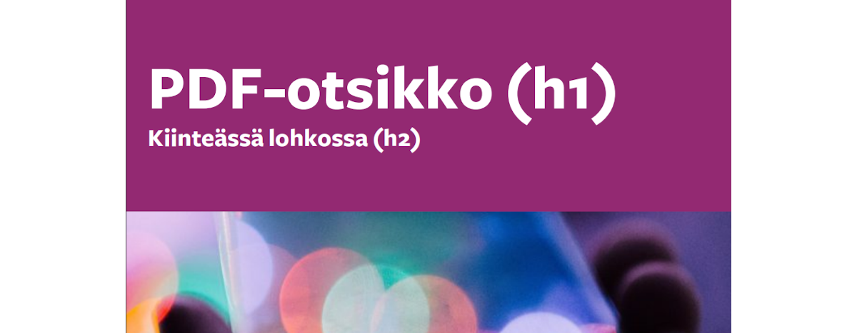 Nopea.medialla luotu kansilehti, jossa PDF-otsikko ja kiinteä lohko